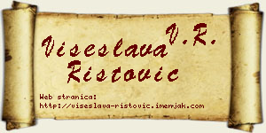 Višeslava Ristović vizit kartica